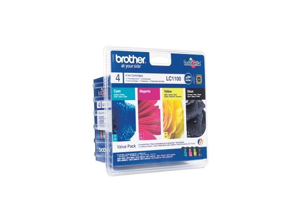 Blekk BROTHER LC1100 Value sort+CMY (4) 
